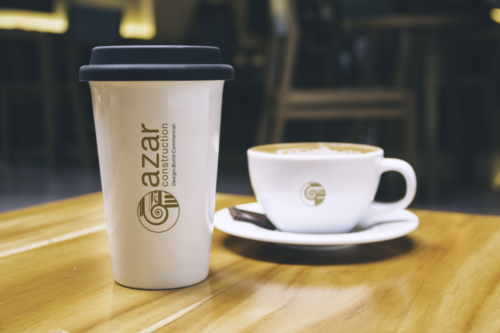 azar construction coffee cup