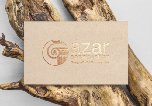 azar construction business card
