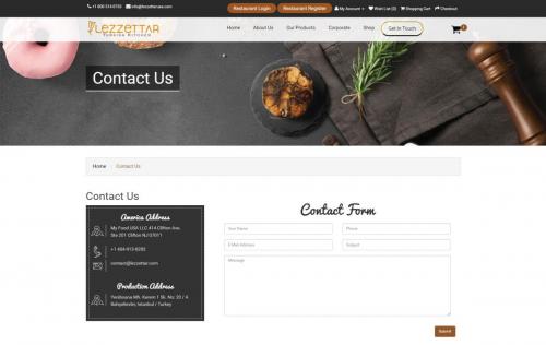 Lezzettar Contact Page